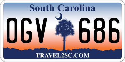 SC license plate OGV686