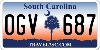 SC license plate OGV687