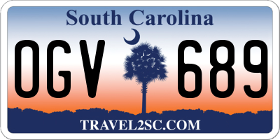 SC license plate OGV689