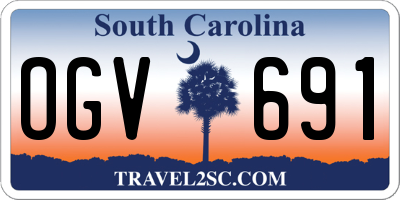 SC license plate OGV691
