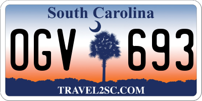 SC license plate OGV693