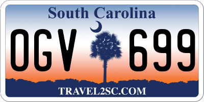 SC license plate OGV699