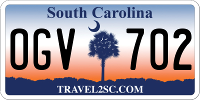 SC license plate OGV702