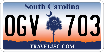 SC license plate OGV703