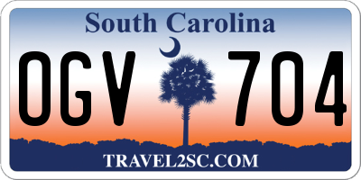 SC license plate OGV704