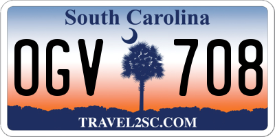 SC license plate OGV708