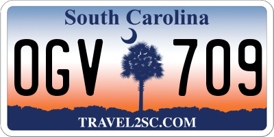 SC license plate OGV709