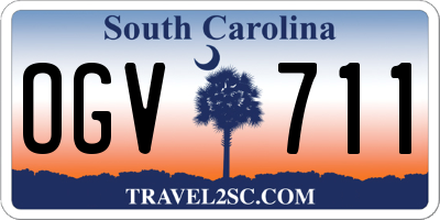 SC license plate OGV711