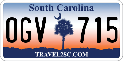SC license plate OGV715