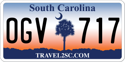 SC license plate OGV717
