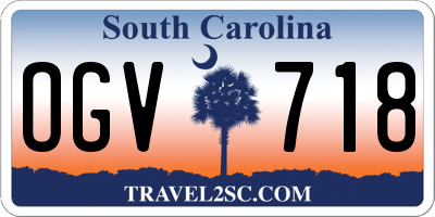 SC license plate OGV718