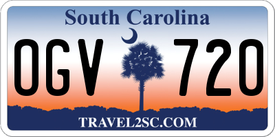 SC license plate OGV720