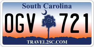SC license plate OGV721