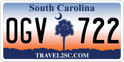 SC license plate OGV722