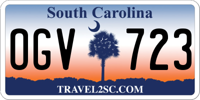 SC license plate OGV723