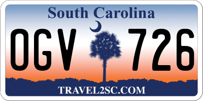 SC license plate OGV726
