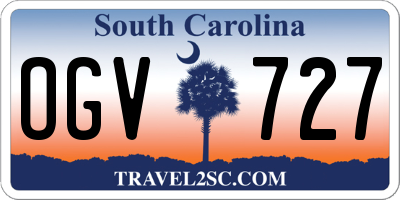 SC license plate OGV727