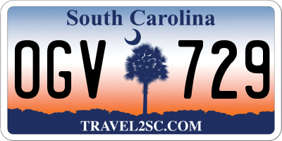 SC license plate OGV729