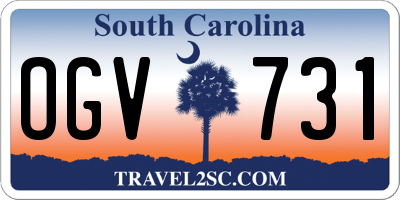 SC license plate OGV731