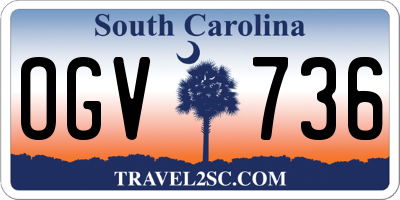 SC license plate OGV736