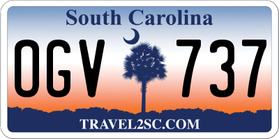 SC license plate OGV737