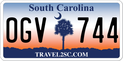 SC license plate OGV744