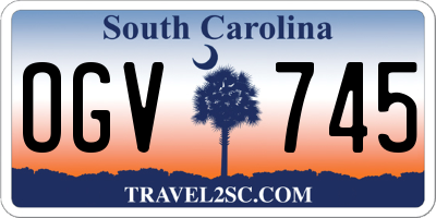 SC license plate OGV745