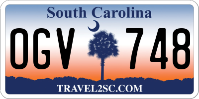 SC license plate OGV748