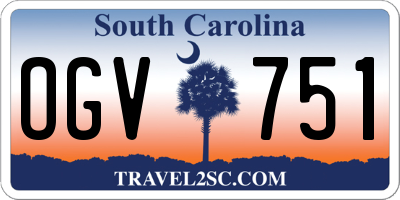 SC license plate OGV751