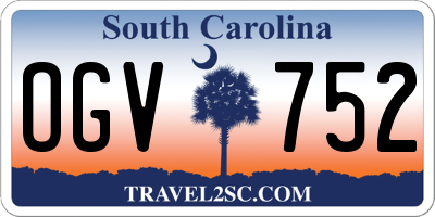 SC license plate OGV752