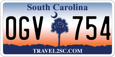 SC license plate OGV754