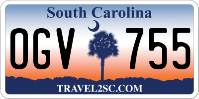 SC license plate OGV755