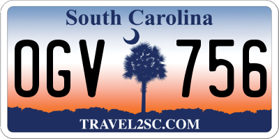 SC license plate OGV756
