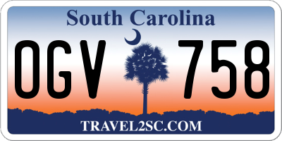 SC license plate OGV758