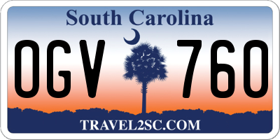 SC license plate OGV760