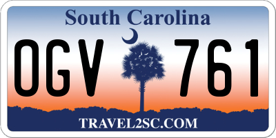 SC license plate OGV761