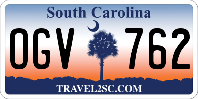 SC license plate OGV762