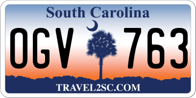 SC license plate OGV763