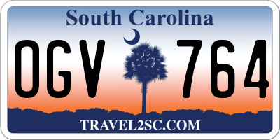 SC license plate OGV764