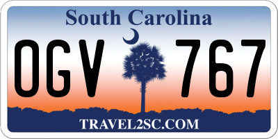 SC license plate OGV767