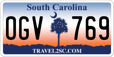 SC license plate OGV769