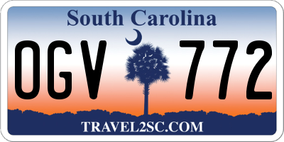 SC license plate OGV772