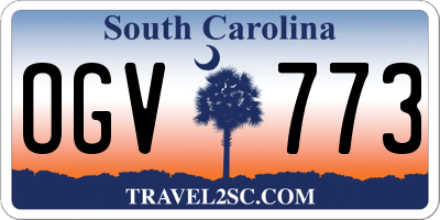 SC license plate OGV773