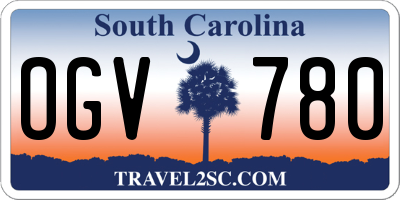 SC license plate OGV780