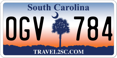 SC license plate OGV784