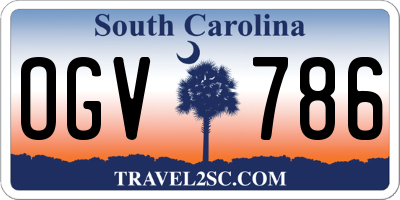 SC license plate OGV786