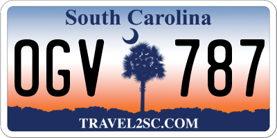 SC license plate OGV787