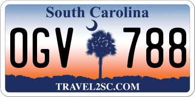 SC license plate OGV788