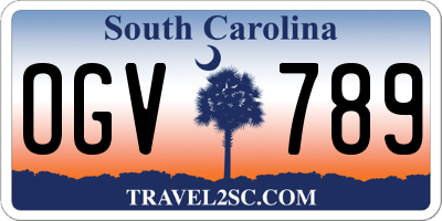 SC license plate OGV789