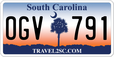 SC license plate OGV791